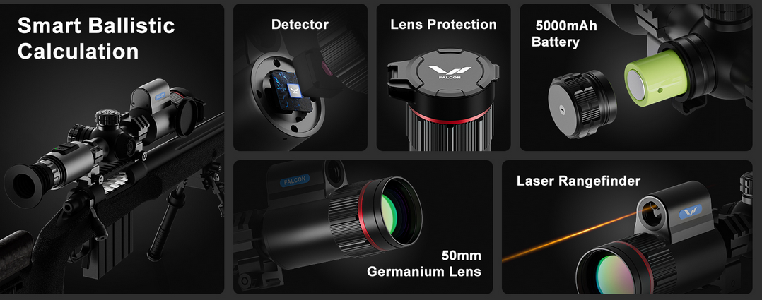 Falcon OW6-50L termovizijski durbin 2,8–22,4×50 (640×512) - Слика 3