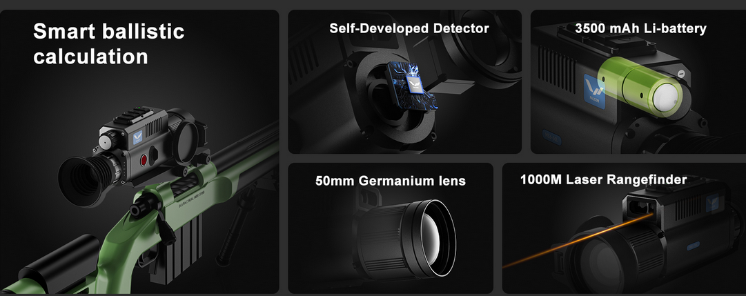 Falcon ME-Series 640×512 50 mm termovizijski nišan – Vidite više, gađajte preciznije - Слика 8